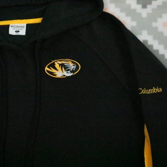VTG MISSOURI MIZZOU Columbia Pocket Hoodie SZ LARGE - Picture 3 of 5